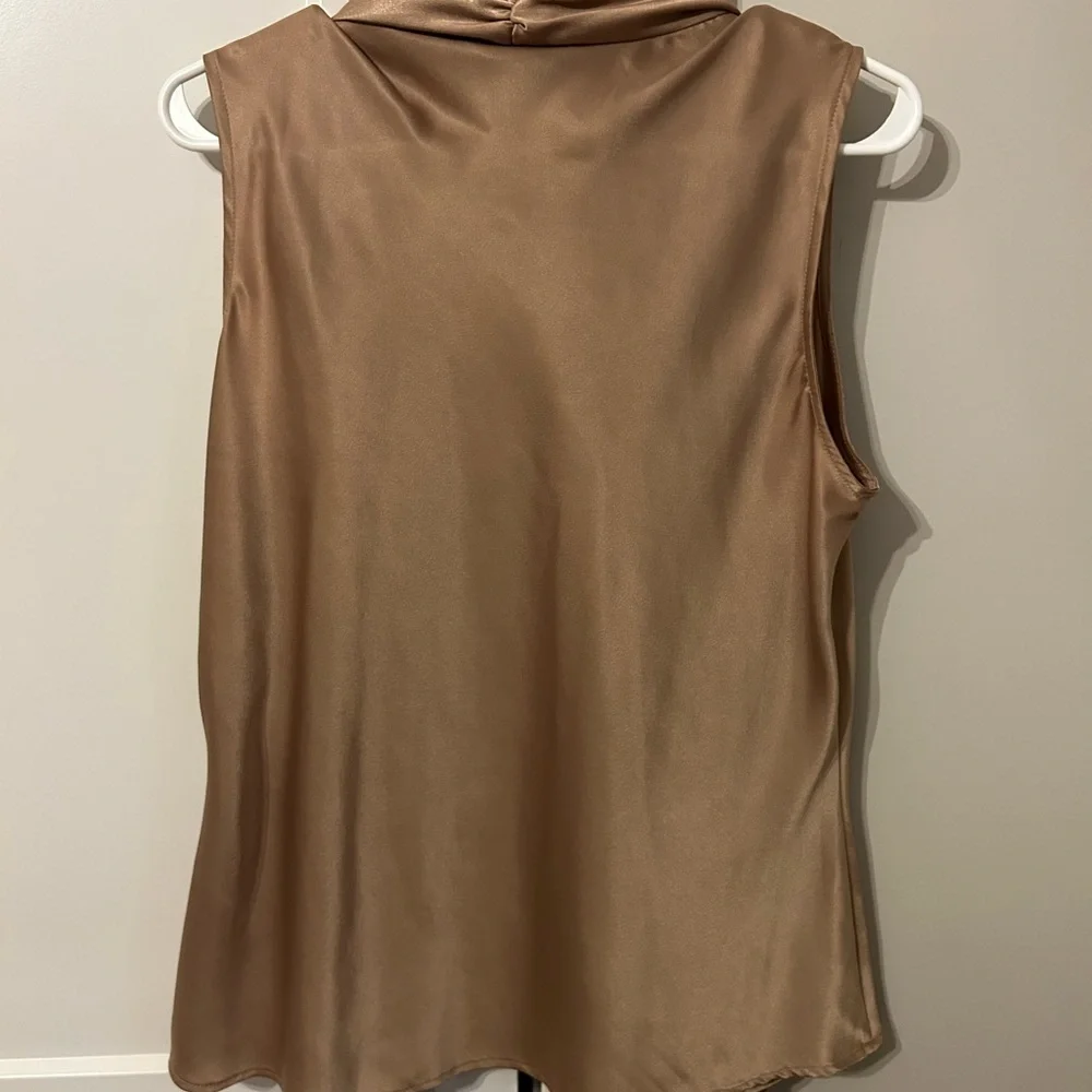 Kasper Satin Tan Blouse - Picture 9 of 12